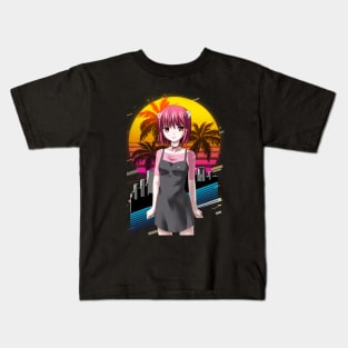 Elfen Lied's Visual Symphony Manga Artistry In Focus Kids T-Shirt